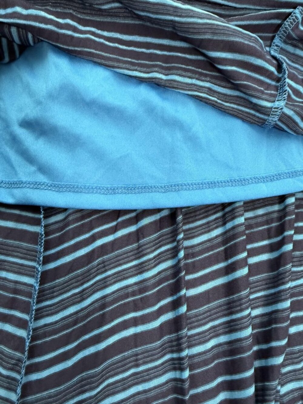 LC Lauren Conrad Blue Striped Racerback Maxi Dress Womens M Boho Coastal Resort - Picture 8 of 11